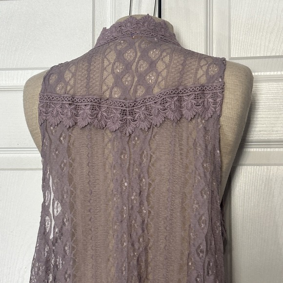 Victorian House Branson Lace Mesh Open Flowy Tiered Cardigan Romantic Boho Fairy - Picture 6 of 11